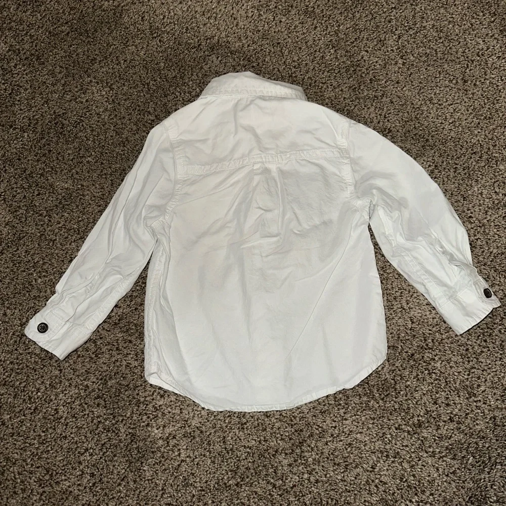 Cat & Jack White Button Down Kids Shirt - Picture 4 of 6